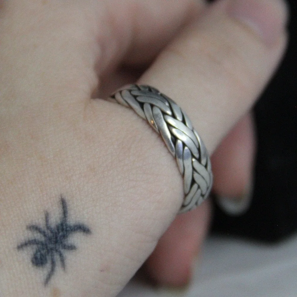 Sterling silver braided